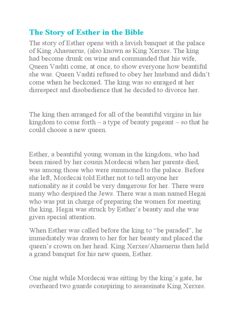 Esther's Courageous Story in the Bible | PDF | Book Of Esther | Esther