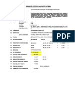 Ficha DE IDENTIFICACION DE OBRA