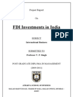 Fdi Investments in India