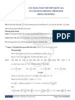 Các dạng toán tích phân hàm ẩn trong đề thi THPT