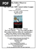 Gasland Screening Flier With Art