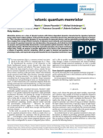 Experimental Photonic Quantum Memristor (s41566-022-00973-5)