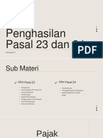 Pajak Penghasilan Pasal 23 Dan 24