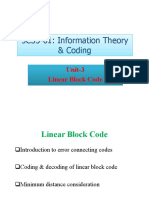 5CS3-01: Information Theory & Coding: Unit-3 Linear Block Code