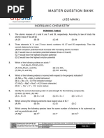 Master Question Bank: Inorganic Chemistry