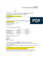 Overview of Financial Statement Analysis Multiple Choice Questions