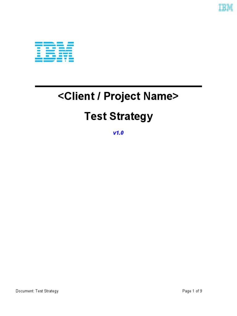 Agile Test Strategy Template V 1.0 PDF Software Testing Agile