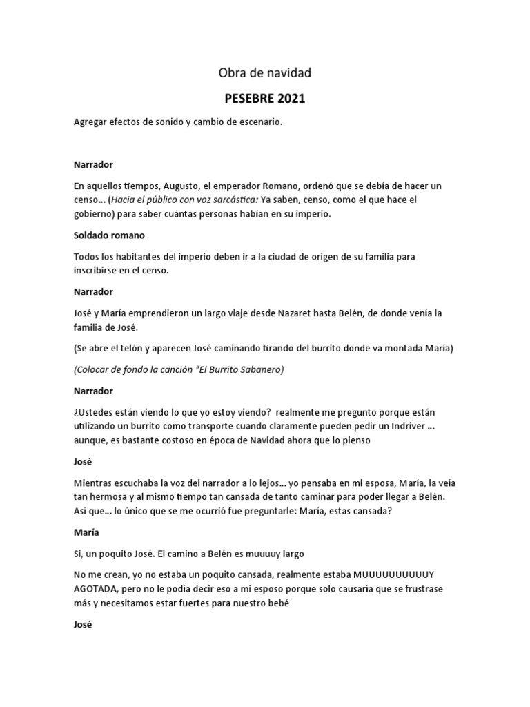 Guion Obra Navidad Clausura 2021 | PDF | María, madre de Jesús