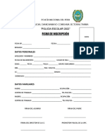 Ficha de Inscripcion Polica Escolar 2022