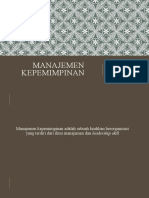 Manajemen Kepemimpinan