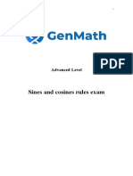 Sines and Cosines Rules Exam: Advanced Level