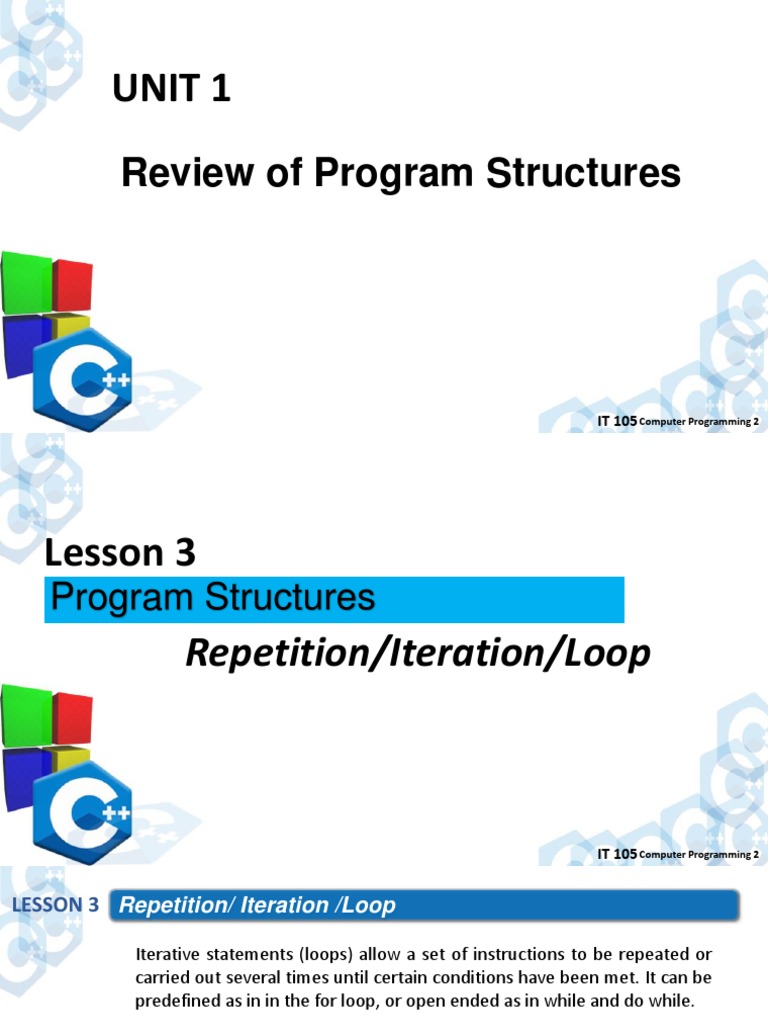 Lesson3 Program Structure-Repetition | PDF | Control Flow | Computer ...