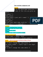 Python Code Files Assignment