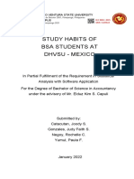 STUDY HABITS OF BSA STUDENTS AT DHVSU-MEXICO