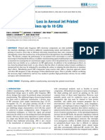 Ultralow RF Signal Loss in Aerosol Jet Printed Silver Microstrip Lines Up To 18 GHZ