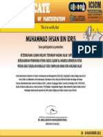 Muhammad Ihsan Bin Idris: of Participation