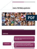 Topik 1 - Sosiologi Dan Pembelajaran