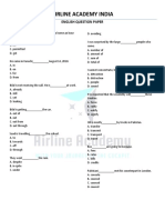 Airline Academy India: English Question Paper