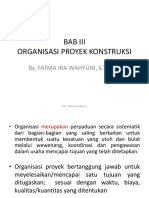 Organisasi Proyek Konstruksi