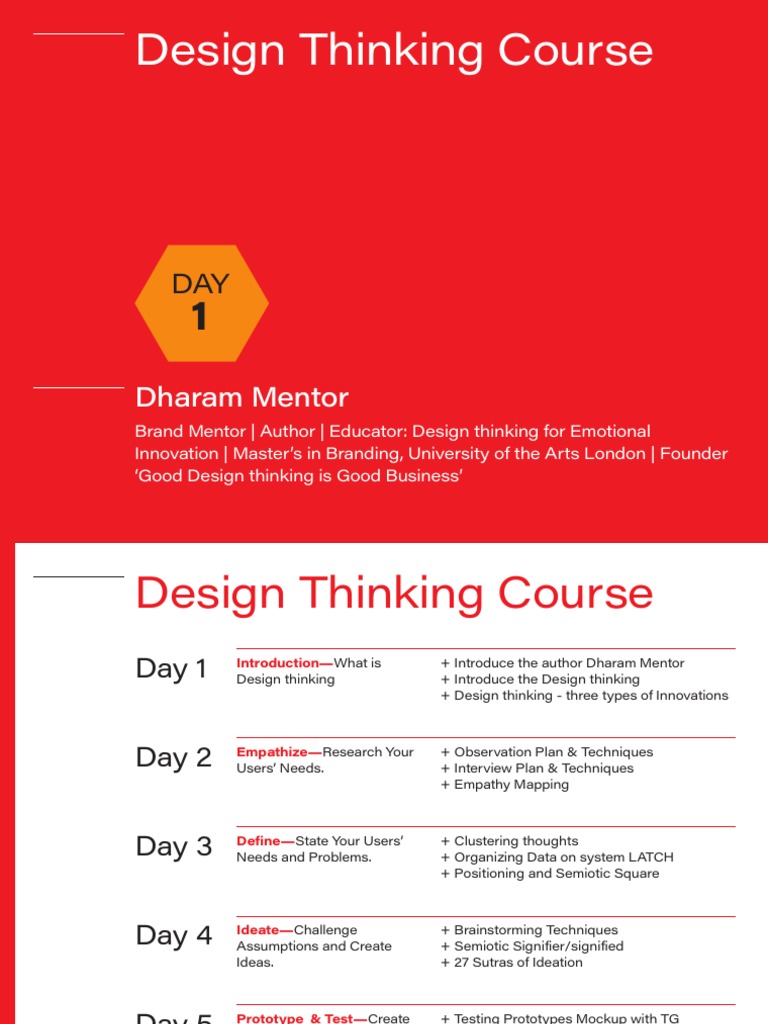Design Thinking Course Overview | PDF | Design Thinking | Design