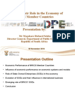 Soes and Their Role in The Economy of Brics Member Countries Presentation by