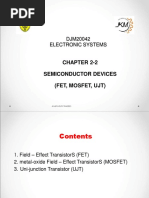 DJM20042 Electronic Systems: Chapter 2-2 Semiconductor Devices (Fet, Mosfet, Ujt)