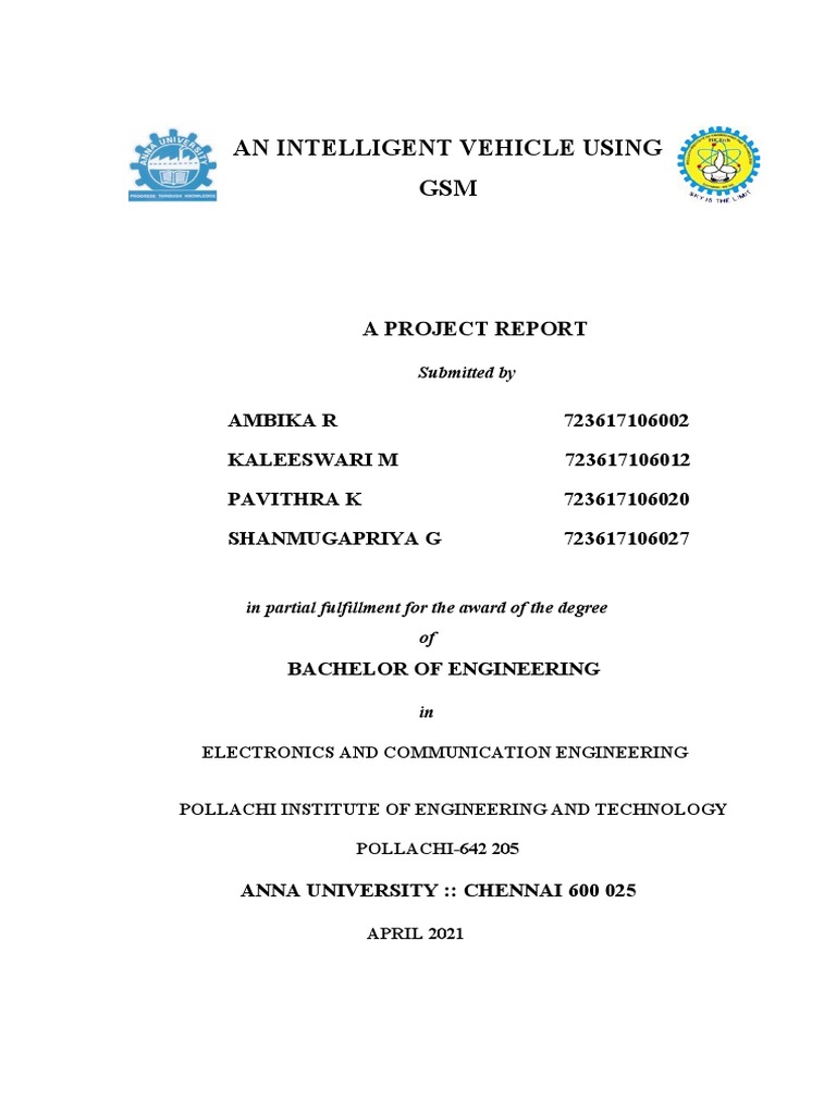 Project Report Front Page | PDF | Computing