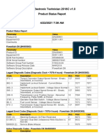 CAT Product Status Report Ref Nr. 70129867