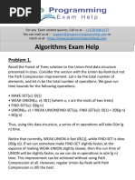 Algorithms Exam Help