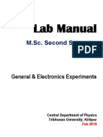 Lab Manual: M.Sc. Second Semester