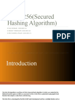 SHA - 256 (Secured Hashing Algorithm)