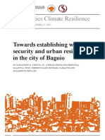 Asian Cities Climate Resilience: Towards Establishing Water Security and Urban Resilience in The City of Baguio
