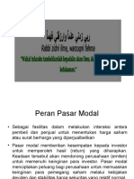 (5) Peran Fungsi Pasar Modal