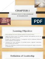 Chapter 1 - Introduction To The Leadership in Organization