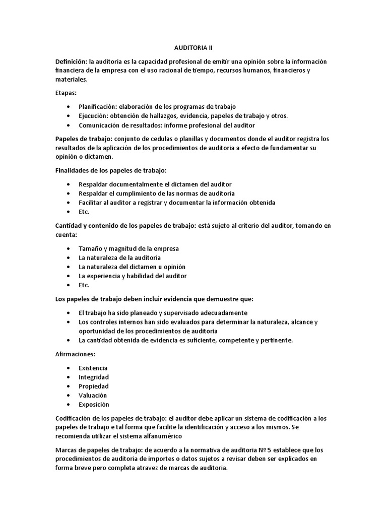 Etapas y Normas de Auditoría Financiera | PDF | Auditoría | Contralor