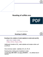 Roasting of sulfide ores for metal extraction