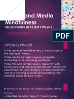 MUSIC and Media Mindfulness: Rel Ed/Values Ed 12 Sem 2 Week 6