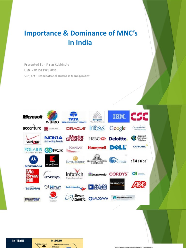 Role and Impact of MNCs in India | PDF | Multinational Corporation ...