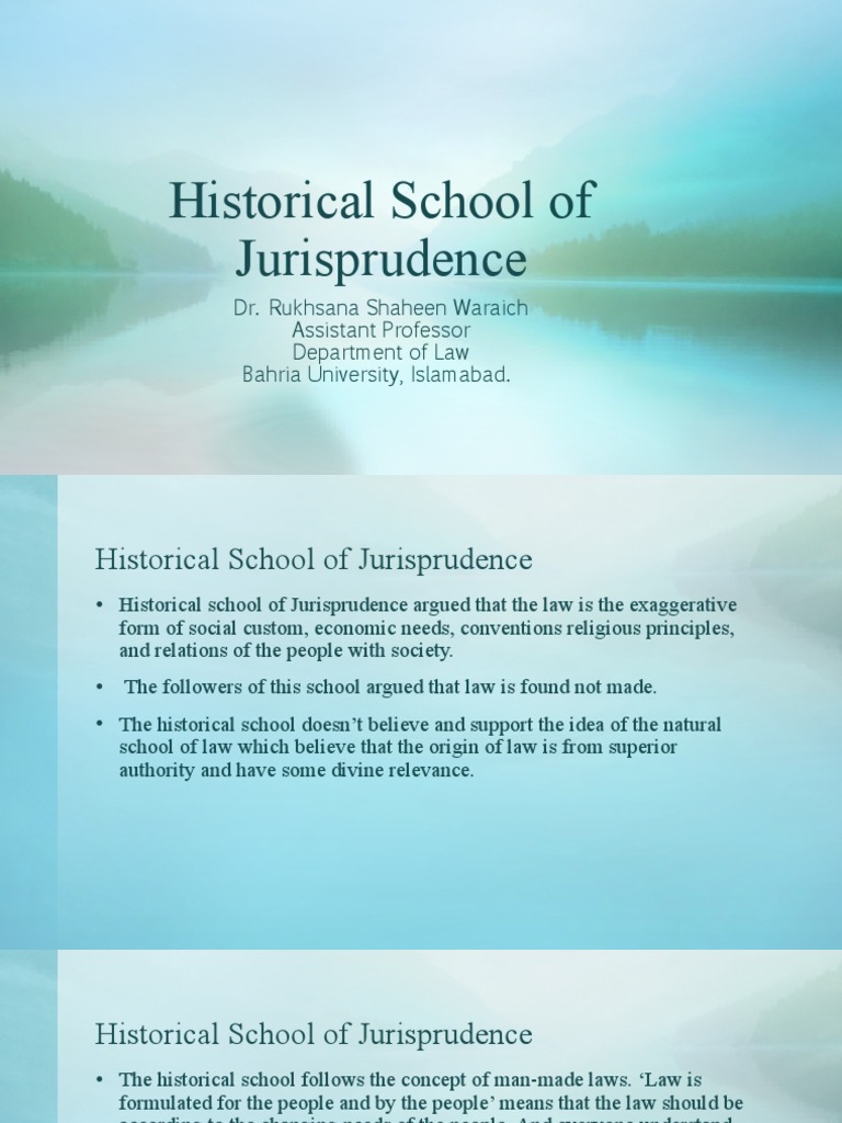Historical Jurisprudence PDF Jurisprudence Natural Law