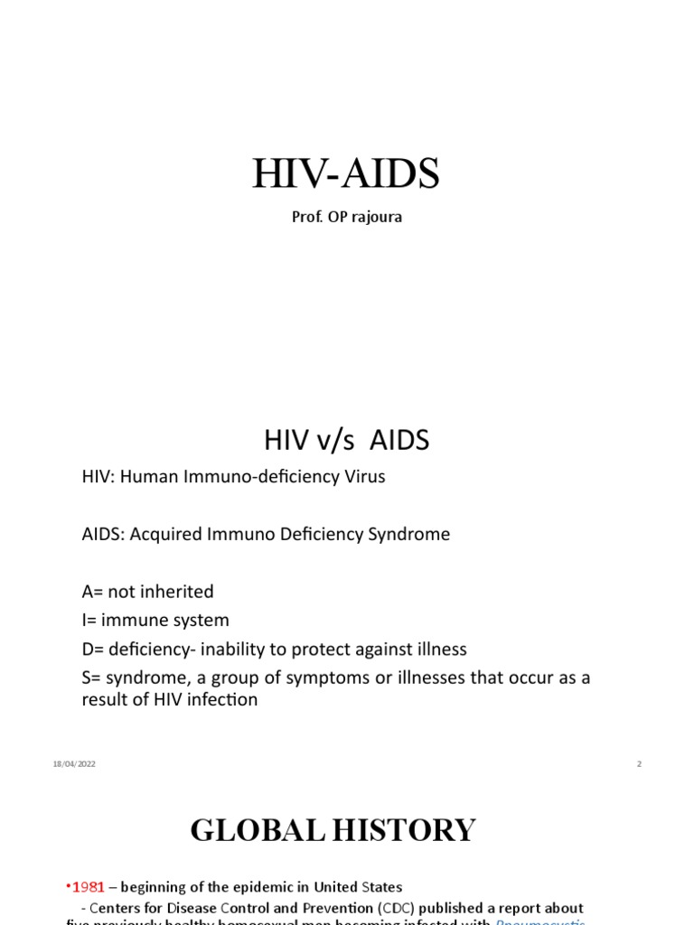 Hiv Aids (Epidemiologyl) | PDF | Hiv/Aids | Hiv