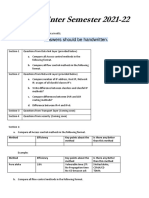 Winter Semester 2021-22: Answers Should Be Handwritten