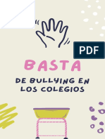 Historia de Instagram Basta de Bullying en Los Colegios Ilustrada Beige Rosa Violeta