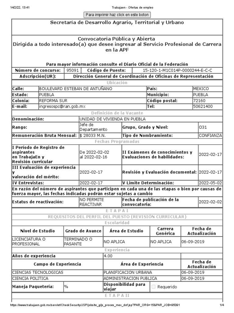 Trabajaen Ofertas de Empleo PDF Evaluación