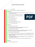 Calendario Académico Institucional para El Año 2021.: ENERO 2021