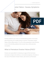 Premature Ovarian Failure - Causes, Symptoms and Treatment - Reader Mode