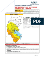 Boletin #199-2022 Descenso de Temperaturas Nocturnas V - (Extensión Del Aviso 84)