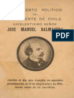 BALMACEDA,Jose Manuel -Testamento Político