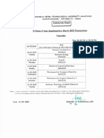 Timetables For B.Pharm I Yr I II III IV Yr II Sem Mar 2022 Exams