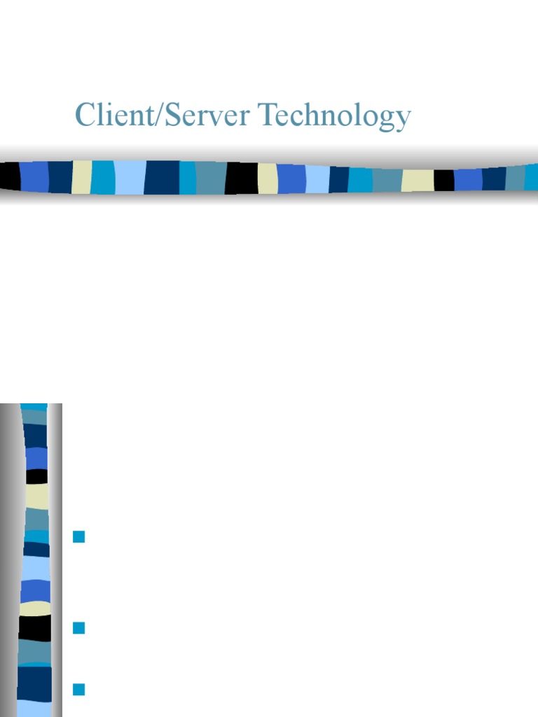 Client - Server Technology | PDF | Server (Computing) | Client–Server Model image.