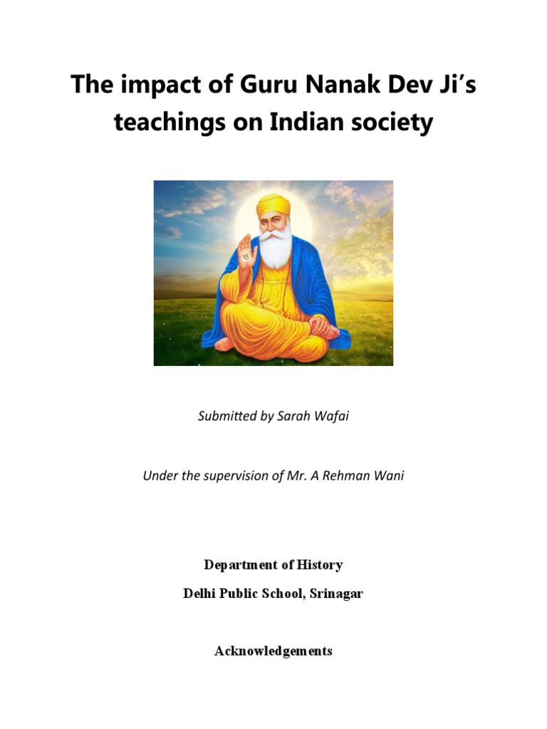 Guru Nanak Dev Ji's Teachings Impact | PDF | Guru Nanak | Indian Religions